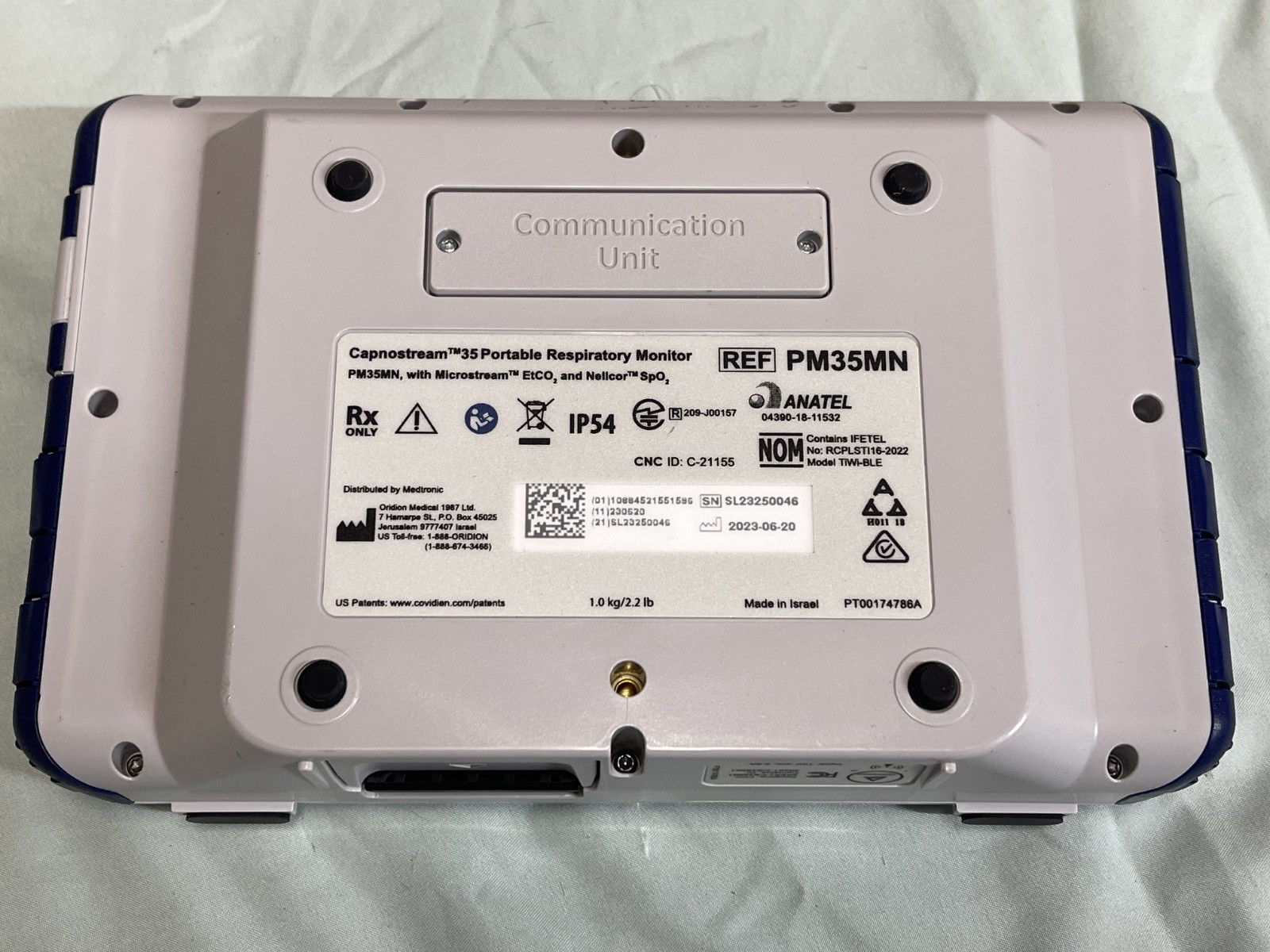 Medtronic Capnostream 35 EtCO2 PM35MN Monitor with battery