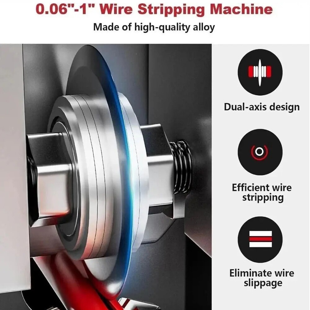Manual Wire Stripping Machine Drill Powered Hand Crank Wire Stripper Tool 1-25MM