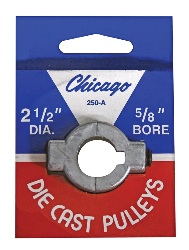CHICAGO DIE CASTING Single V Grooved Pulley A 2-1/2 in. x 5/8 in. Bore 250A6