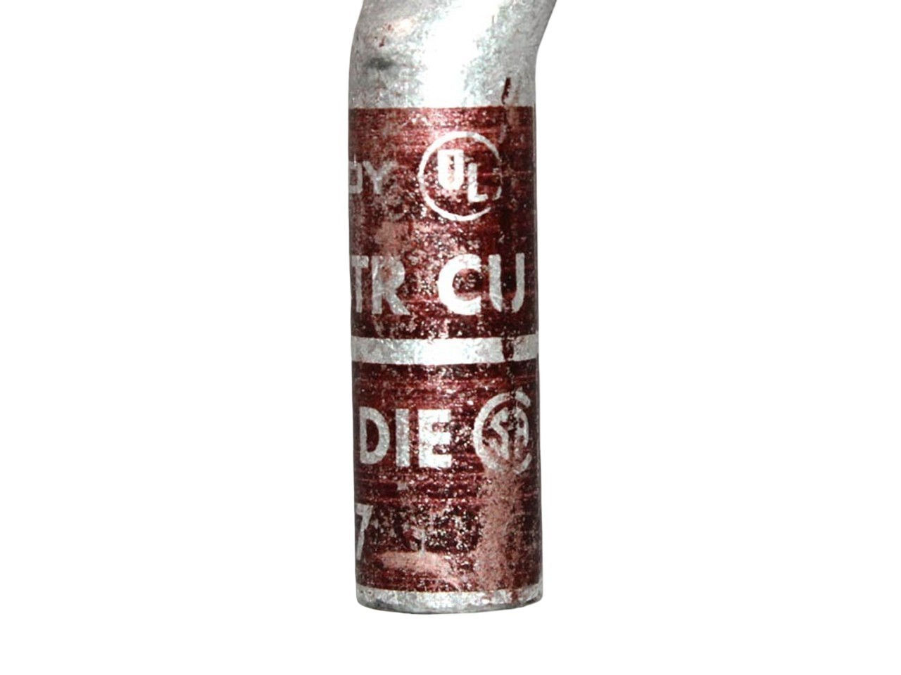 Burndy YA2C‑2TC38 Copper Compression Lug 2 AWG 2‑Hole 3/8″ Stud Tin‑Plated Hylug