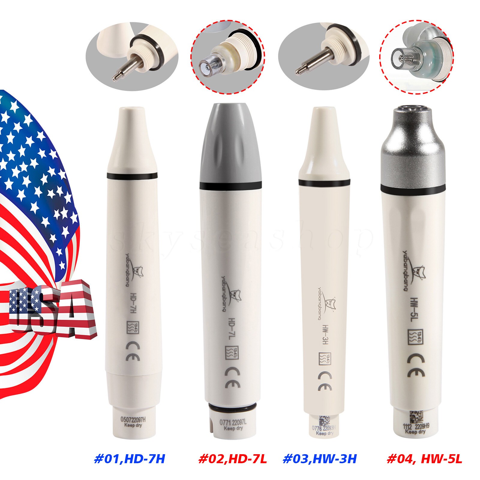 USA Ultrasonic Dental Scaler Handpiece LED Fit EMS/WOODPECKER/DTE/SATELEC Zb