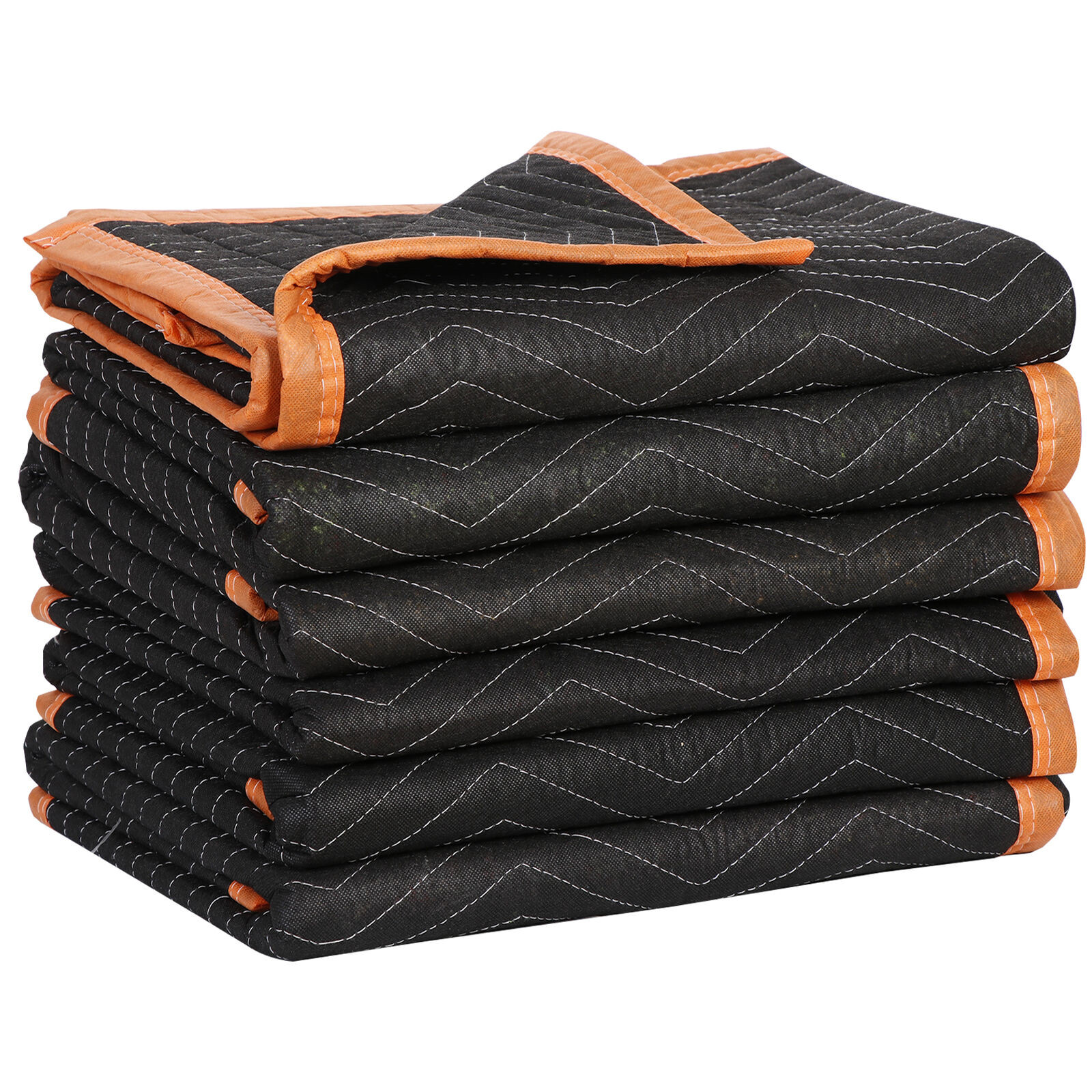 6 Pack Moving Blankets 40″ x72″ Shipping Packing Blankets Quilted Pads Furniture