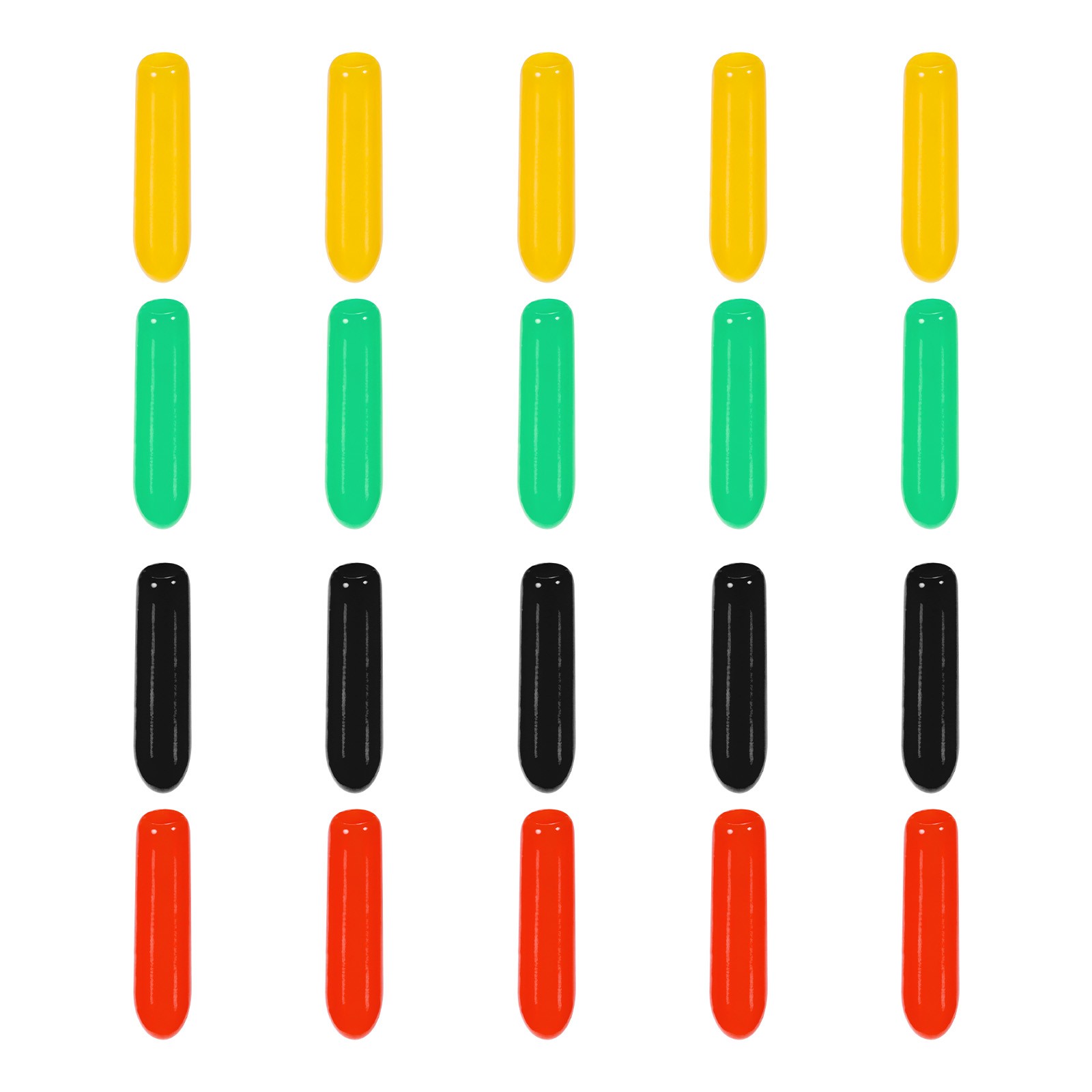Screw Thread Protector Cover Rubber 1/8″(3mm) ID/Black,Red,Yellow,Green/100pcs
