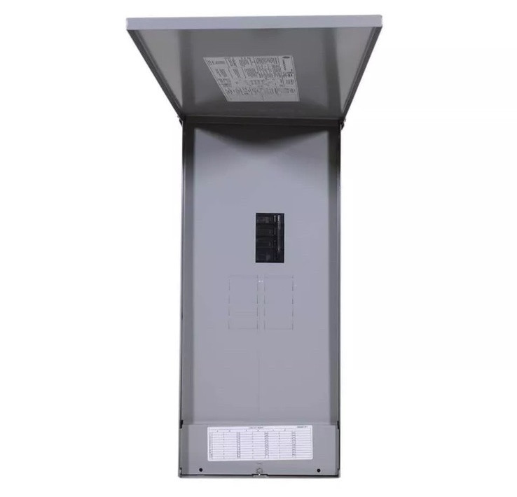 GE 200 Amp 8-Space 16-Circuit Outdoor Main Breaker Circuit Load Center Panel
