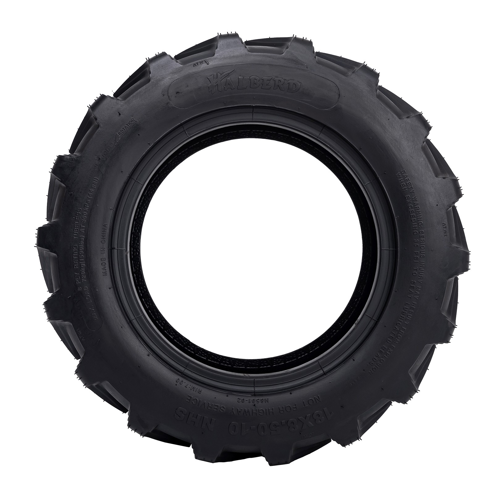 HALBERD 18×8.50-10 Skid Steer Tractor Tires 8 Ply Industrial 18×8.5×10 Tubeless