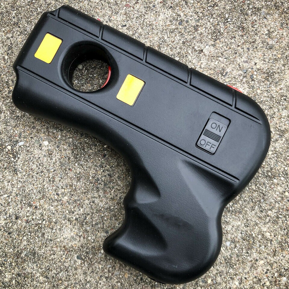 Striker 10MV Rechargeable Pistol Grip STUN GUN w/ LED Light & Pepper Spray Set