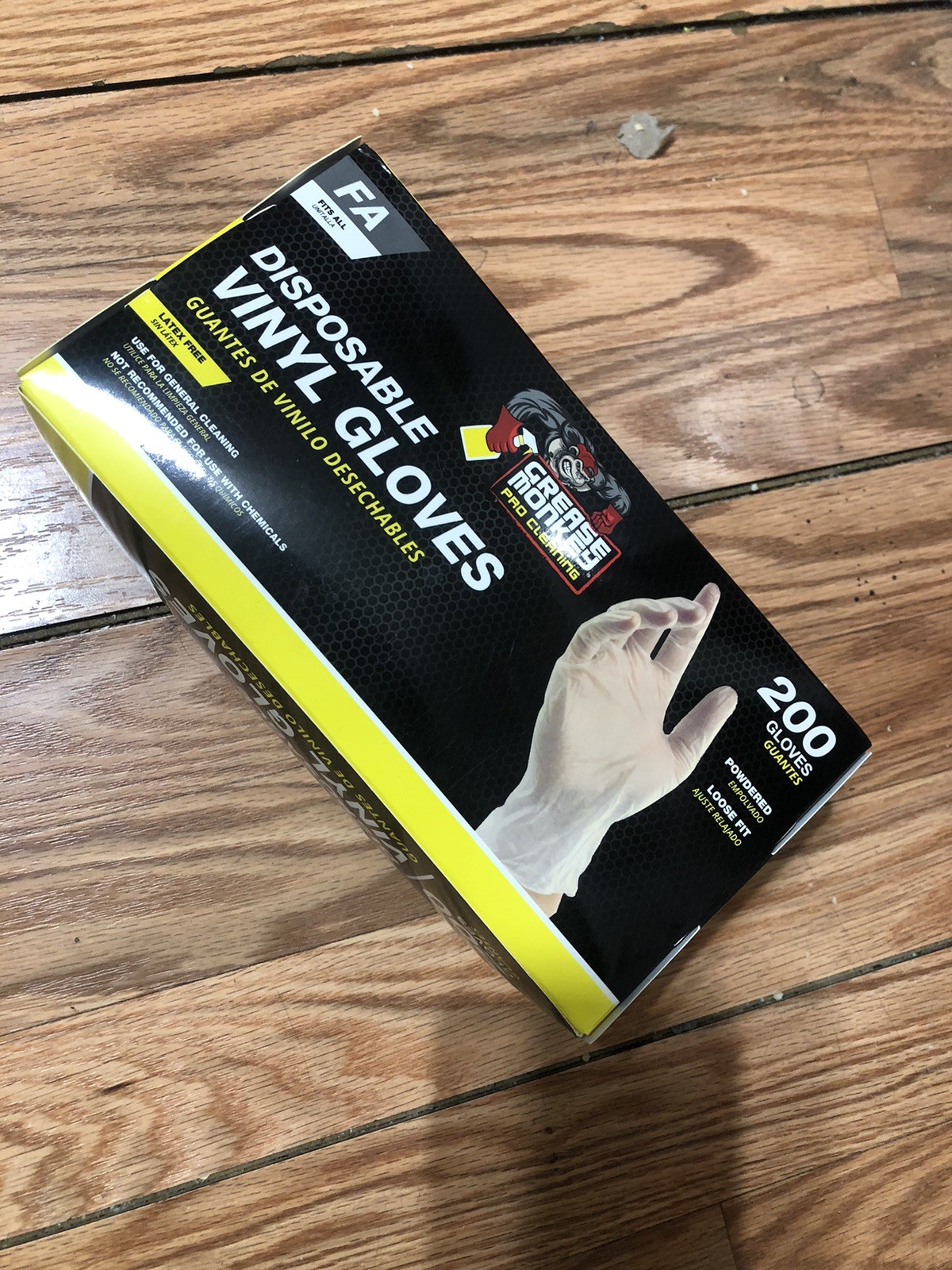 Grease Monkey Vinyl Disposable Gloves, Fits All – 200 Piece