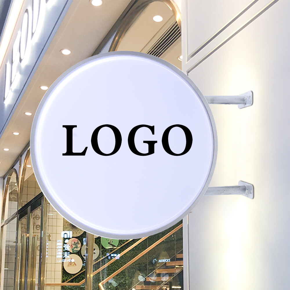 20″ LED Double Sided Round Light Box Outdoor Sign Advertising Projecting Light
