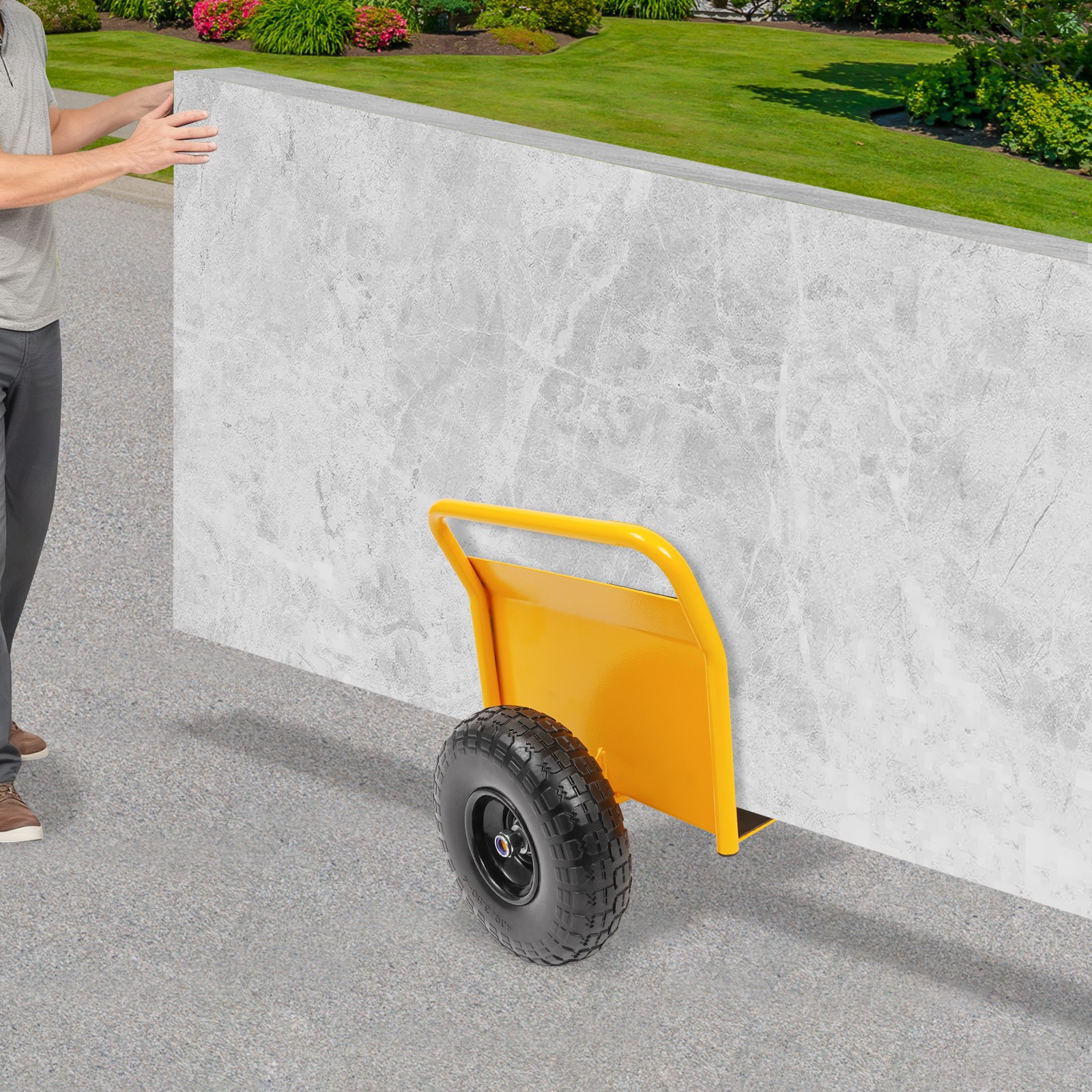Q235 steel Slab Dolly Heavy Duty Panel Dolly Cart Panel Dolly With 10-inch Tires