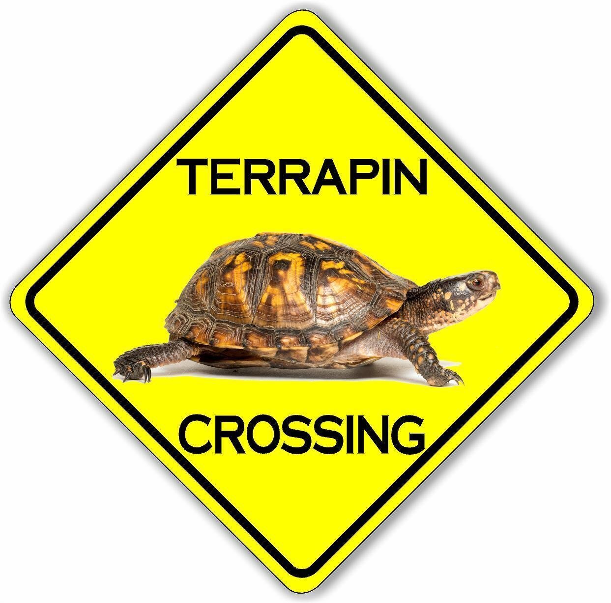 Terrapin Crossing Safety Yellow Aluminum Composite Sign