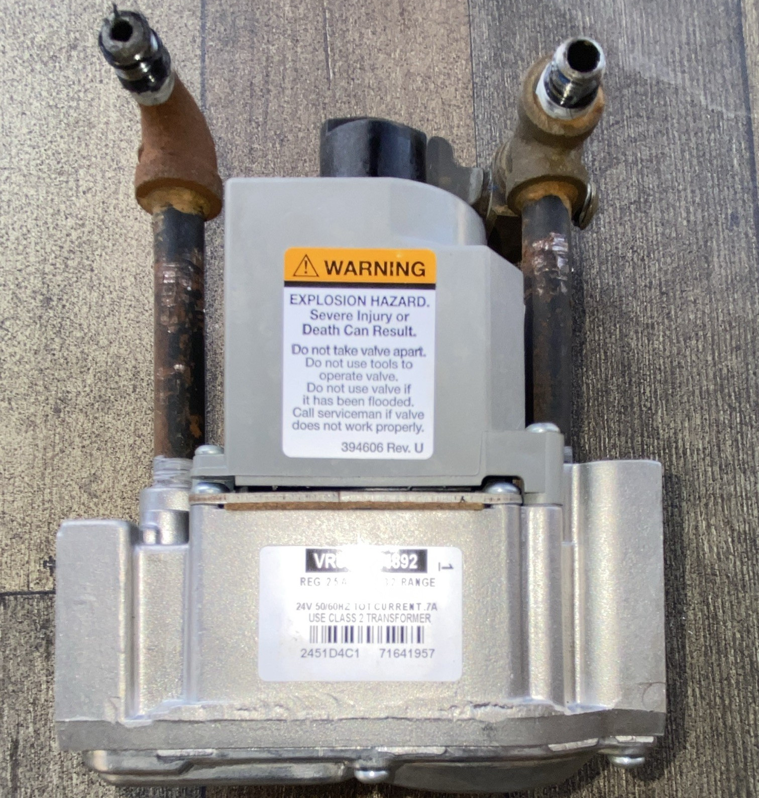Honeywell VR8205S2892 Gas Valve Assembly for Central Furnace Aluminum/Brass