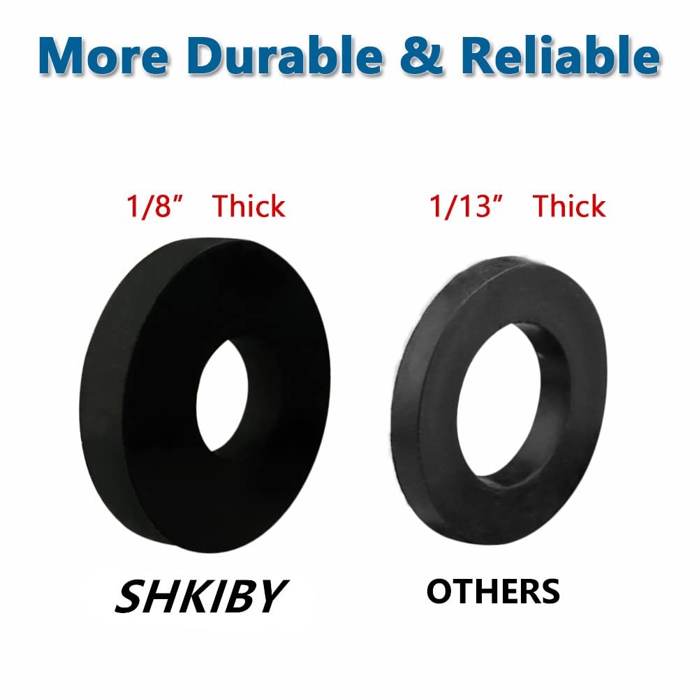 Heavy Duty Rubber Washers (25 Pcs) – Abrasion Resistant,1 OD x 1/4 ID x 1/8 Inch