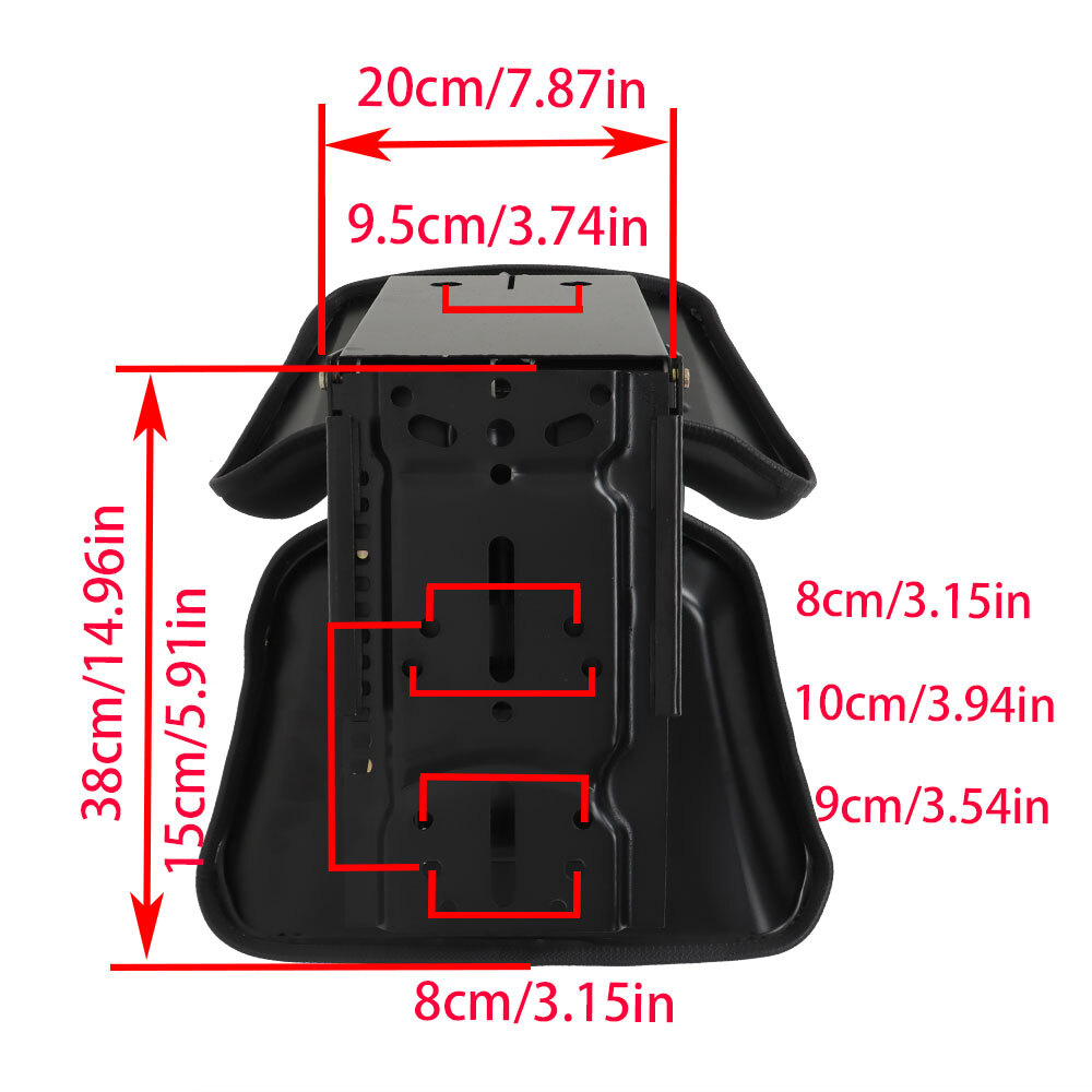 Black Universal Tractor Suspension Seat For Massey Ferguson Ford 230 231 234 255