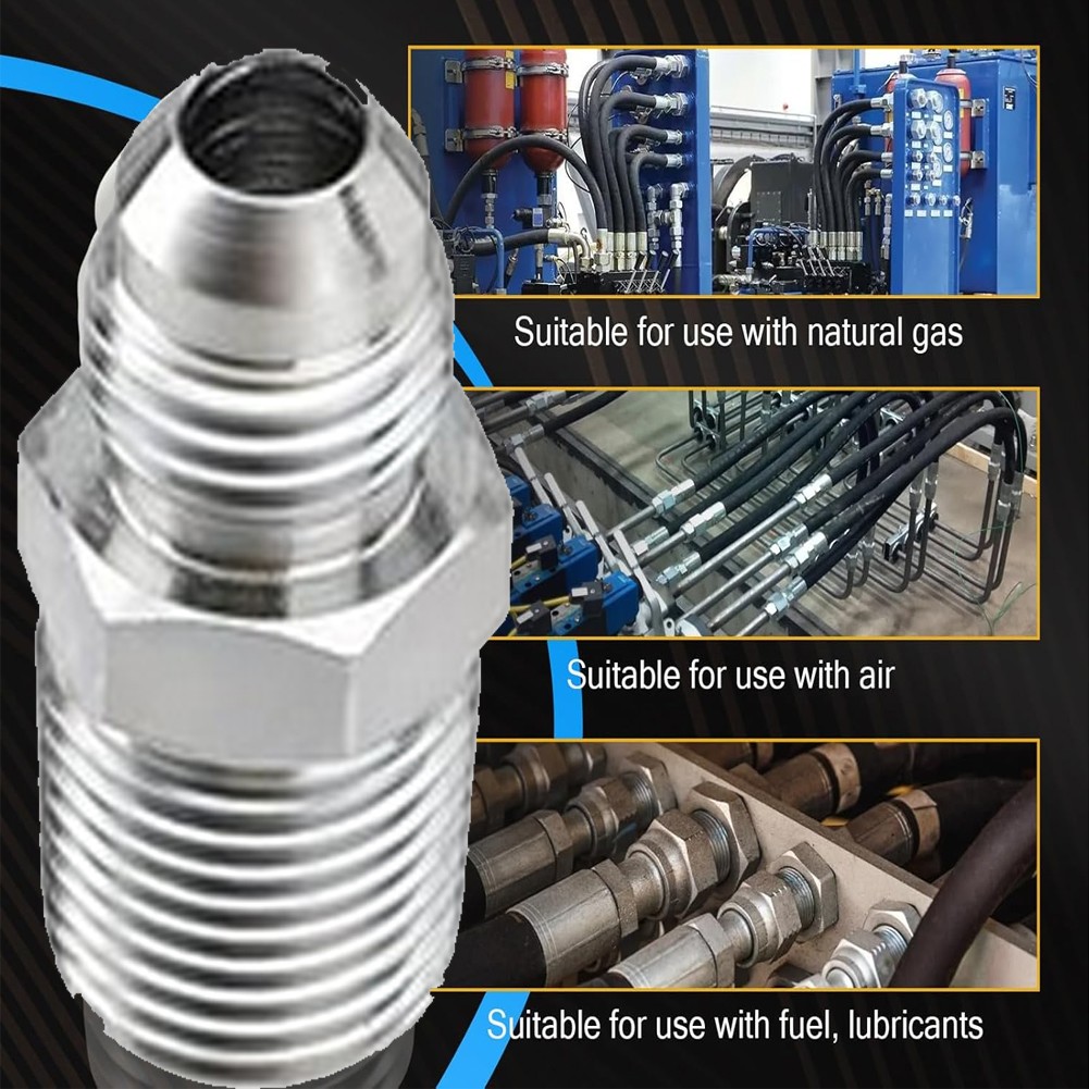10 Pack Hydraulic Hose Adapter Fittings: 3/8″ JIC 37° Male X 3/8″ NPT Male New