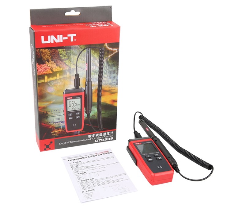 UNI-T UT333S Digital temperature humidity meter Hygometer LCD Data hold Backligh