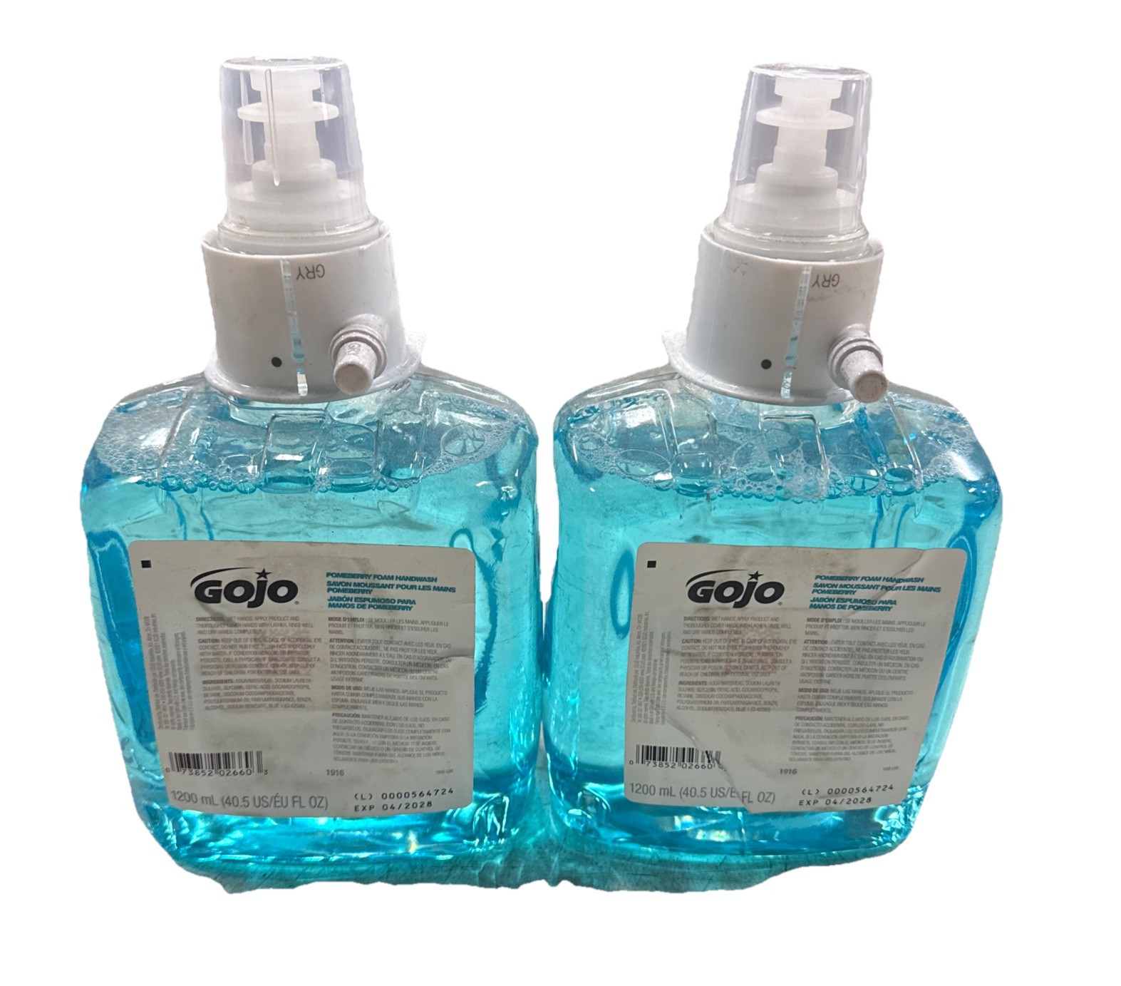 GOJO 1916-02 Pomeberry Foam Handwash, 40.5 fl oz Each, 2-PACK, EXP: 04/2028