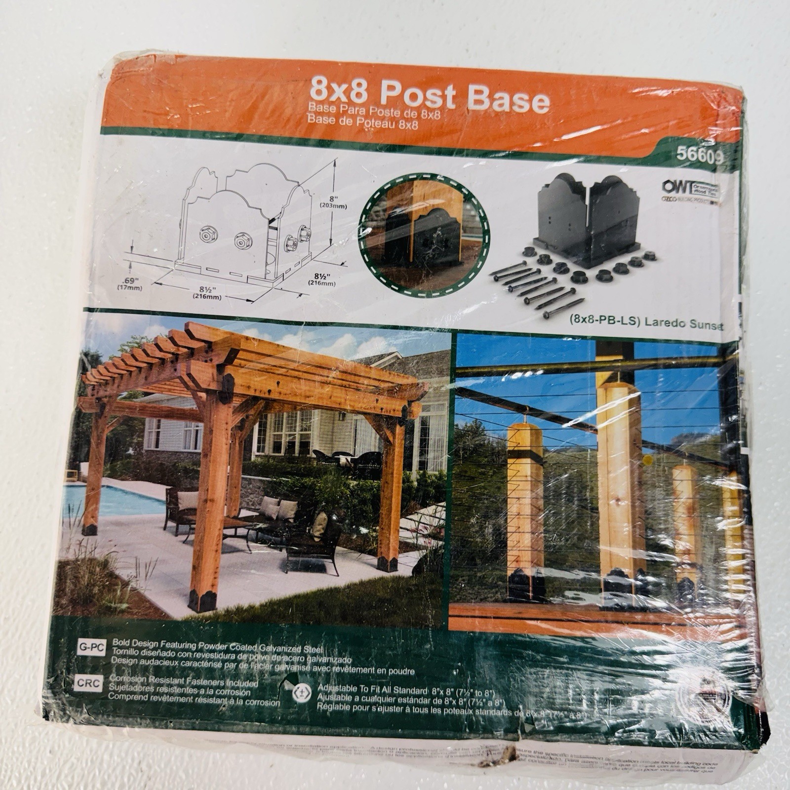 Ozco Laredo Sunset 8×8 Post Base Kit 56609