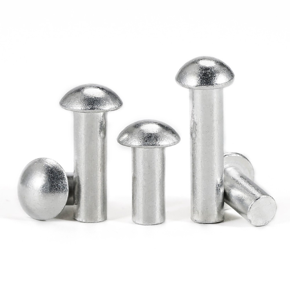 Solid Aluminium Dome Head Round Rivets DIN 660 2mm 2.5mm 3mm 4mm 5mm 6mm 8mm