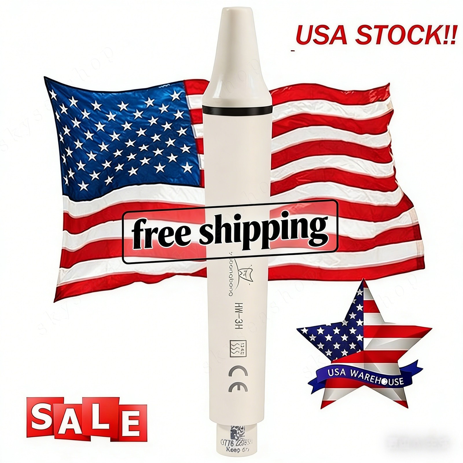 Dental Ultrasonic Piezo Scaler Handpiece Fit WOODPECKER EMS Cavitron Tips CE