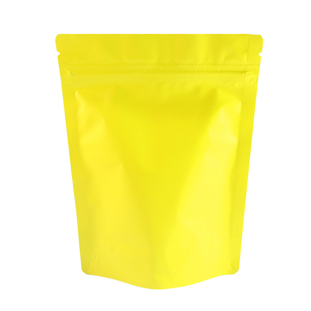 Double Sided Matte Yellow Zip Seal Storage Bags Various QTY 13x18cm (5.1×7.1in)