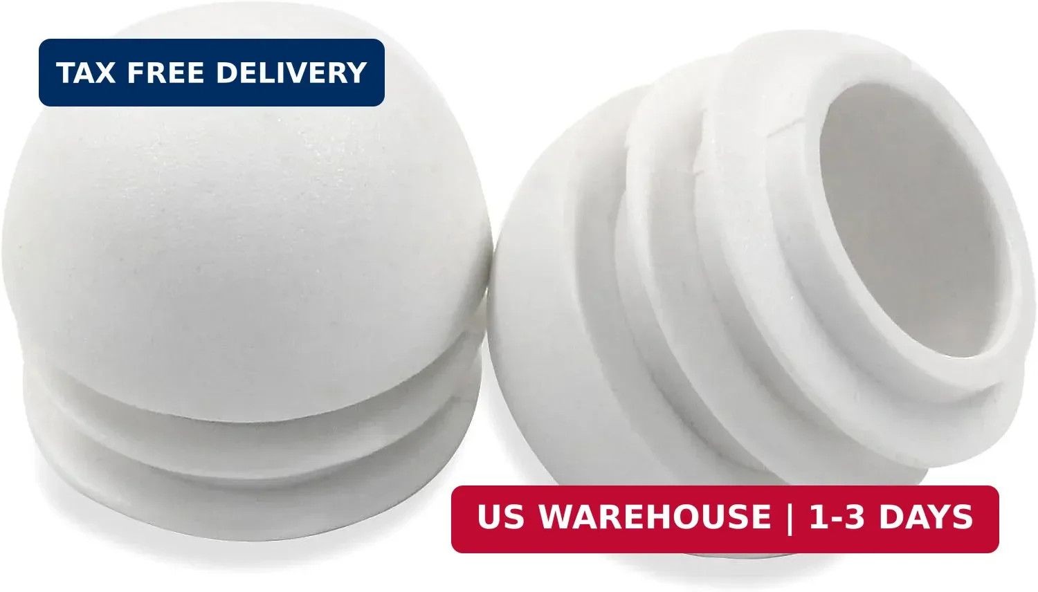 16PCS 7/8″ Round End Caps, 22mm Chair Leg Tube Insert, White | Plastic Chair Gli