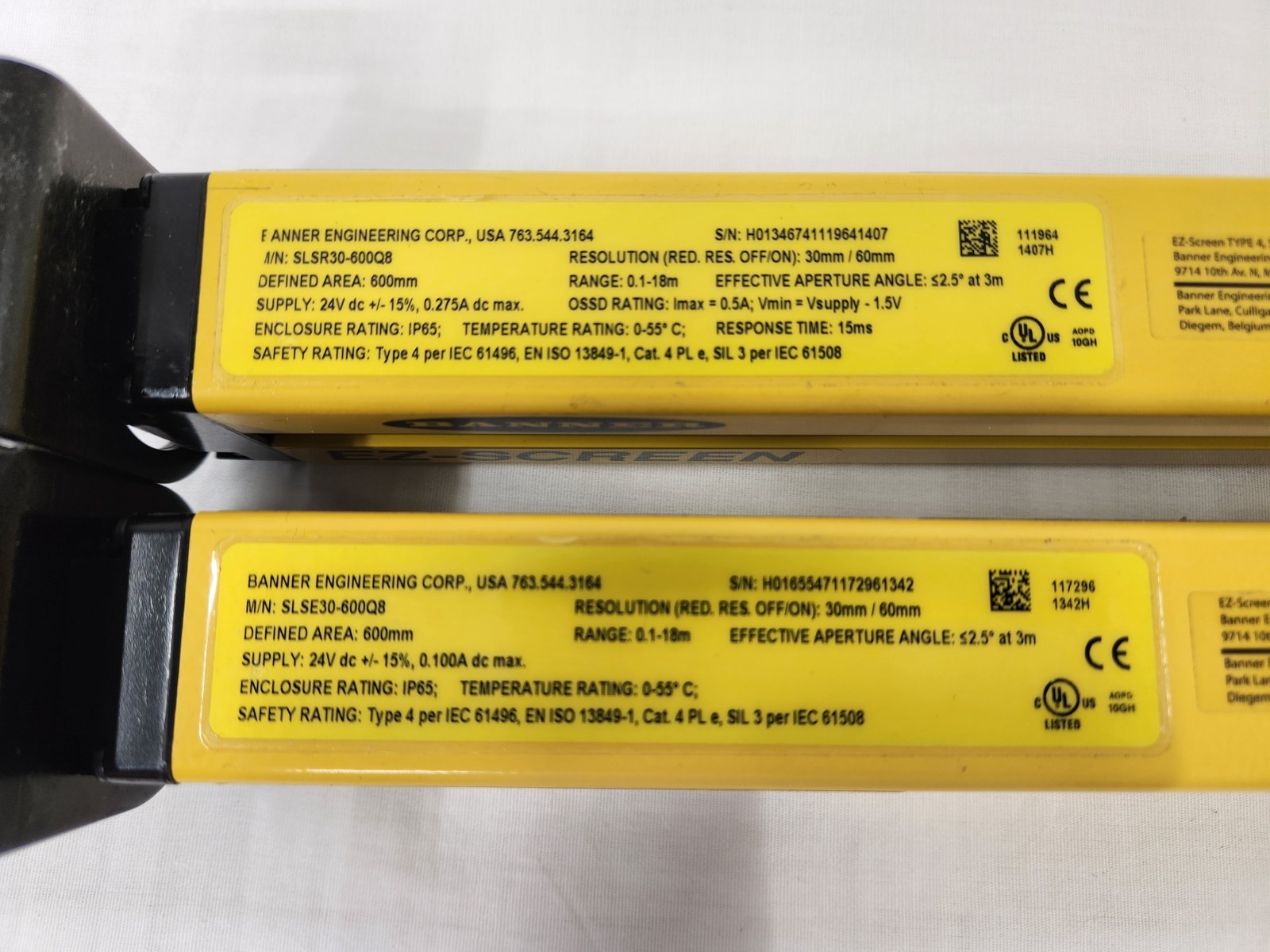 SLSP30-600Q88 Banner EZ-SCREEN Light Curtain (Pair)