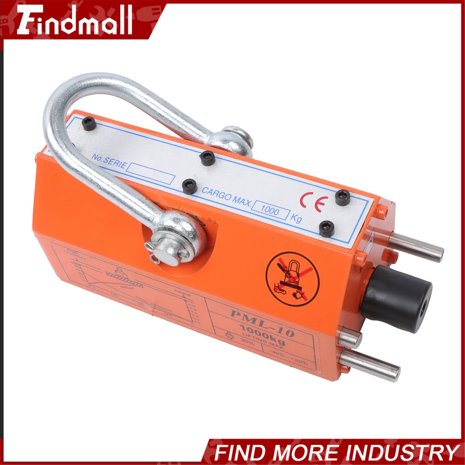 Findmall 2200Lbs/1000kg Magnetic Lifter Lifting Magnet N42 Neodymium Hoist