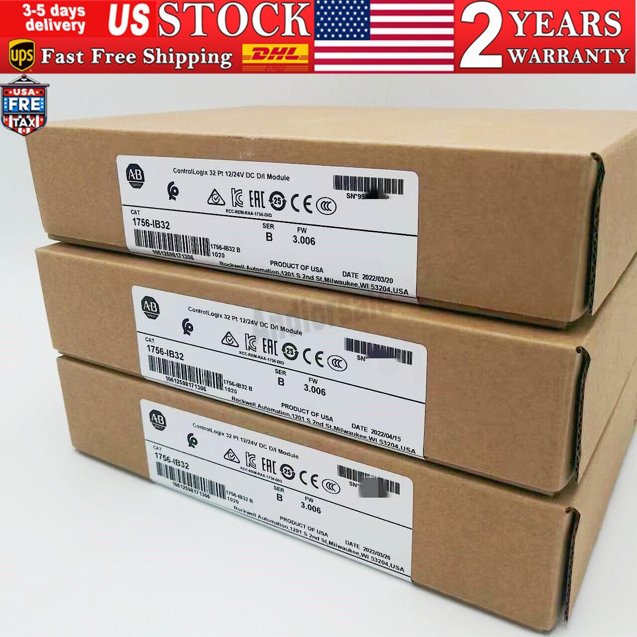 NEW- Allen Bradley 1756-IB32 AB SER B CONTROLOGIX 32 PT DC INPUT MODULE US USA