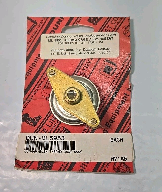 GENUINE DUNHAM-BUSH ML5953 ML 5953 THERMO-CAGE Assembly with Seat Series 40 F&T