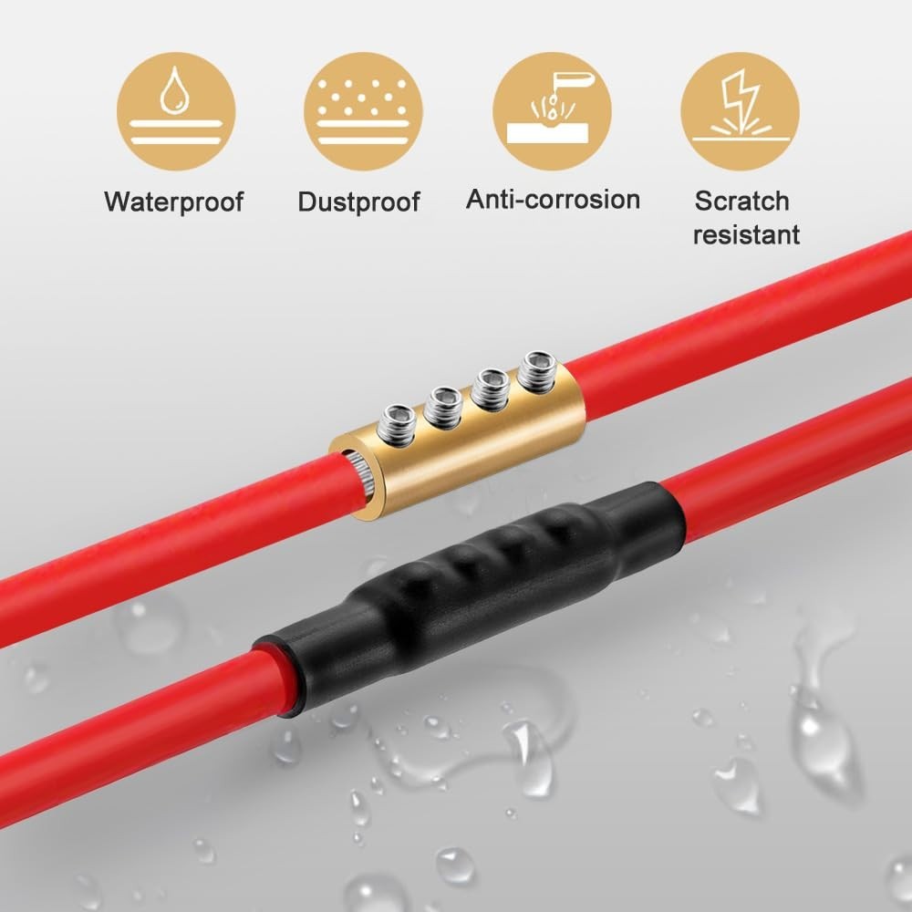 6 8 10 AWG Wire Connector Kit 80A Splicing Terminal Screw Heat Shrink Waterproof