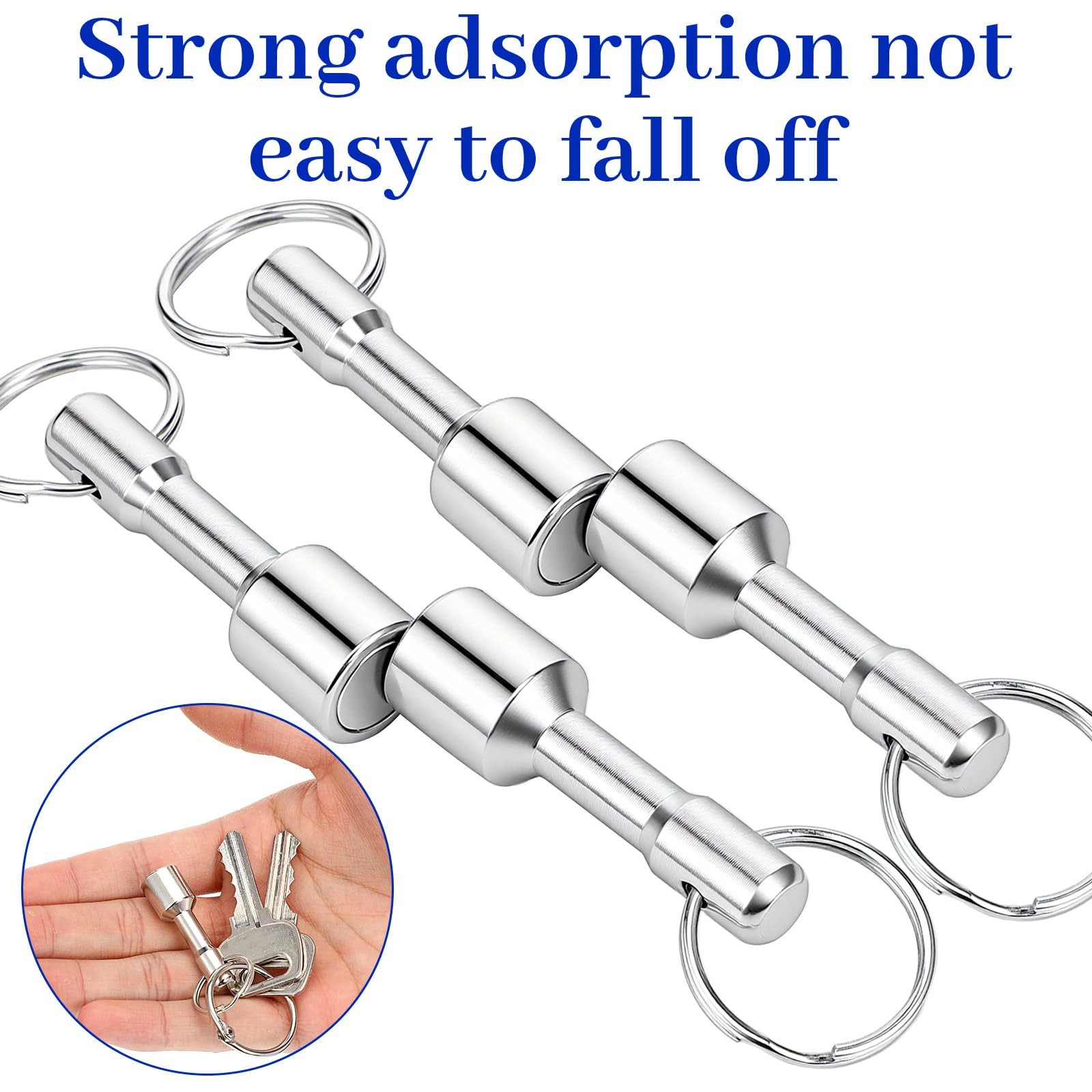 2 Pcs Keychain Magnet Testing Brass Key Holder Neodymium Key Chain Magnet