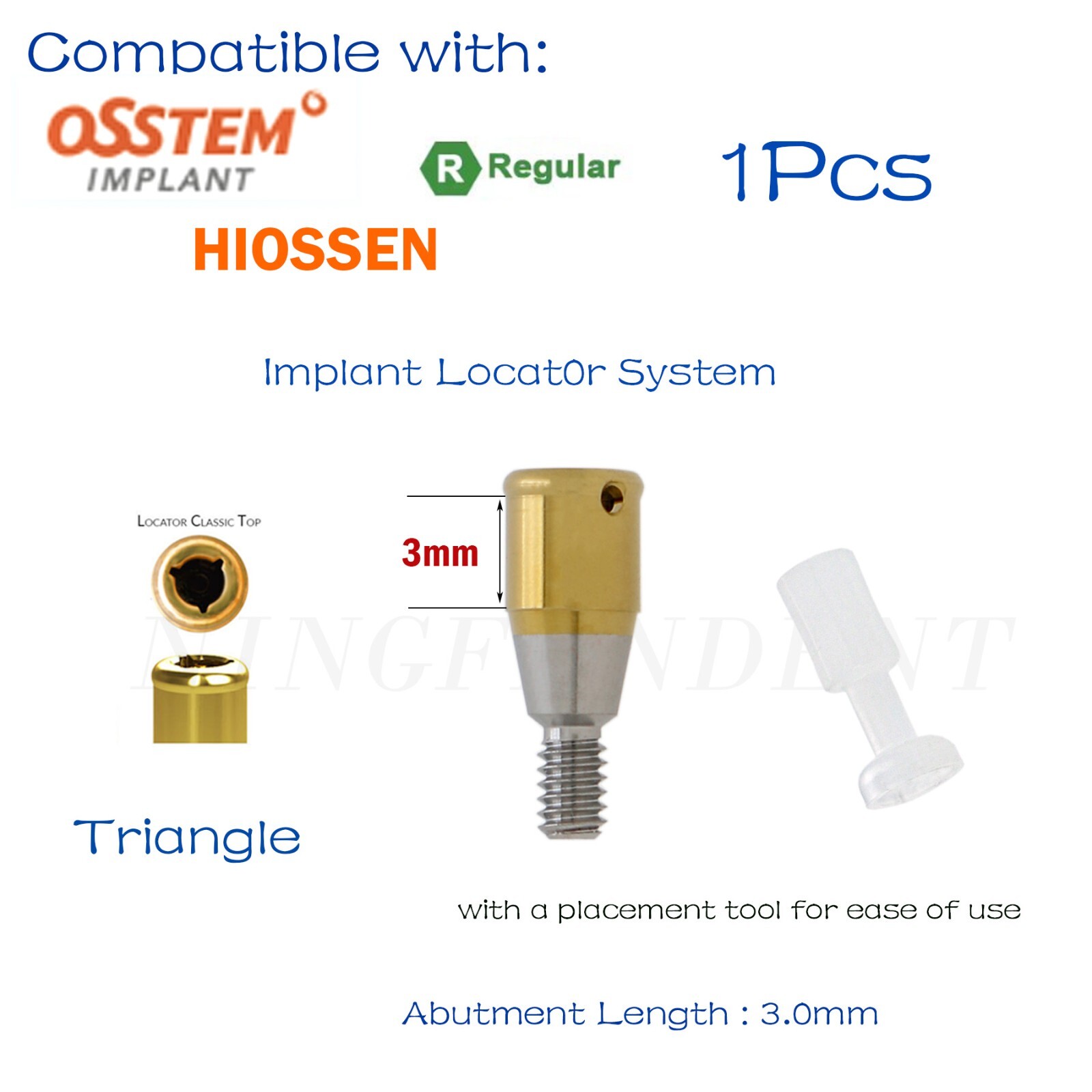 Implant Locat0r System Abutment 1-7.0mm GH For HIOSSEN ET III SA Ø3.7 Standard