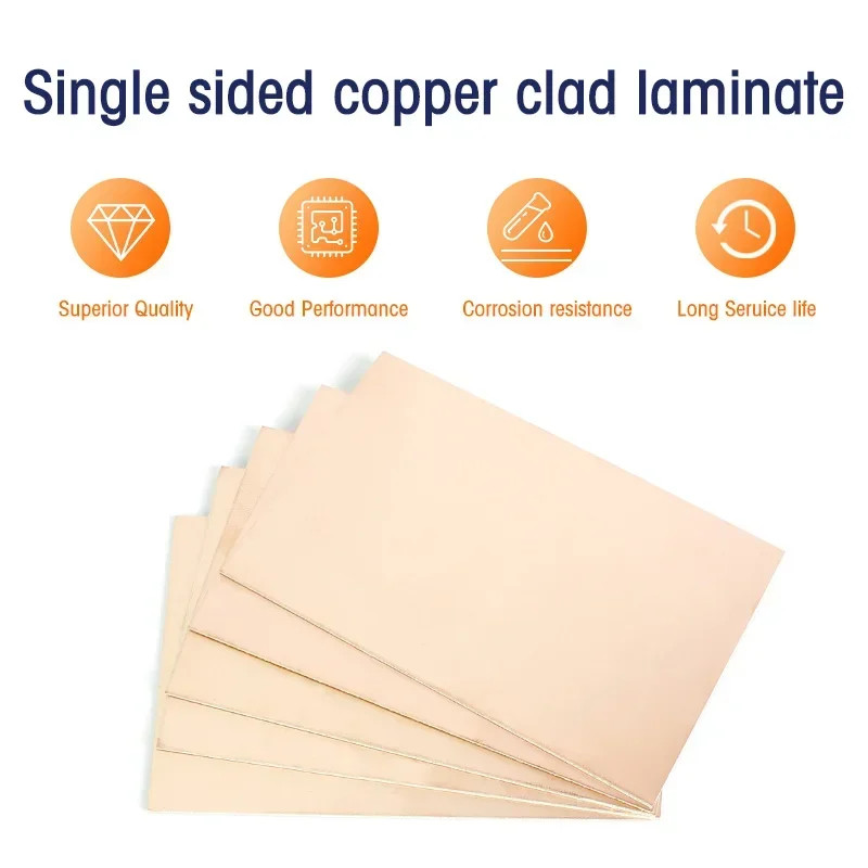 5PCS Single Sided Printed PCB FR4 Copper Clad Laminate Circuit Board DIY PCB US