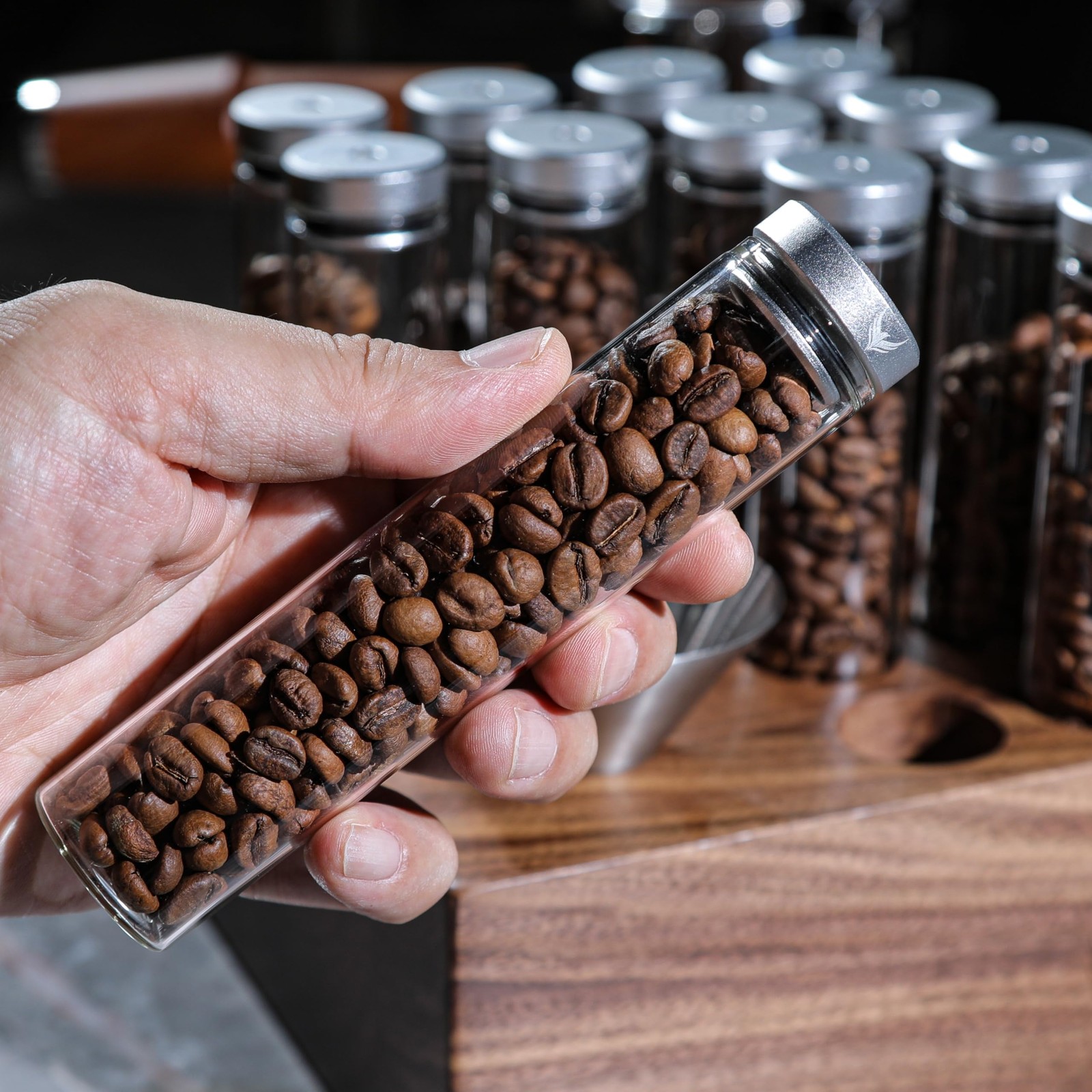 Knodos Single Dose Coffee Bean Storage Tubes Espresso Bean Cellar 12Pcs One-Way