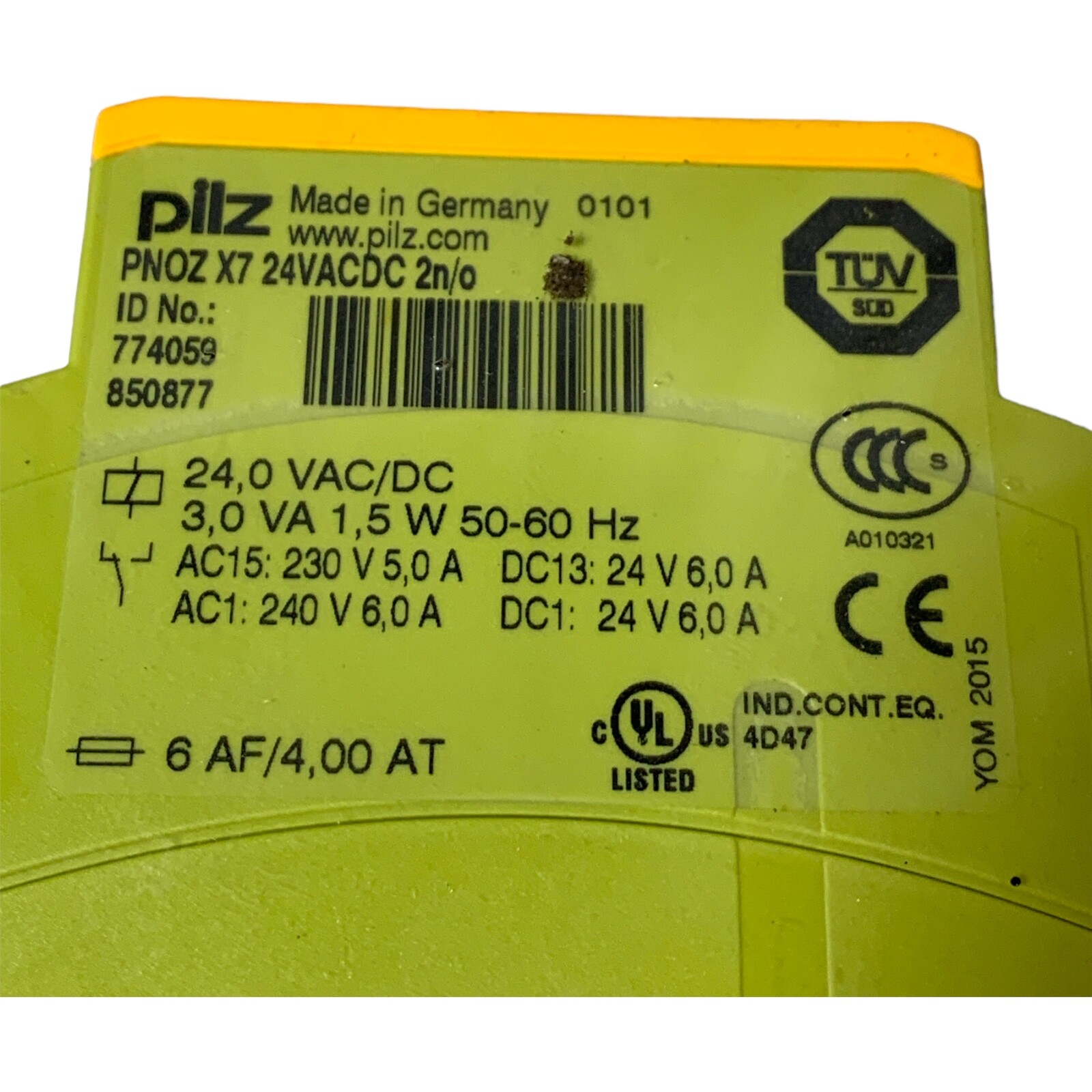 Mushroom PNOZ X7 24VACDC 2n/o 774059 850877 Safety Relay Relay