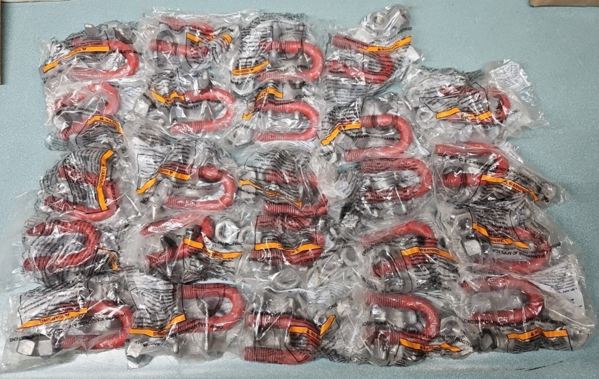 Crosby 9/16 – 5/8 Red U-Bolt G-450 Wire Rope Clip Lot Of 24