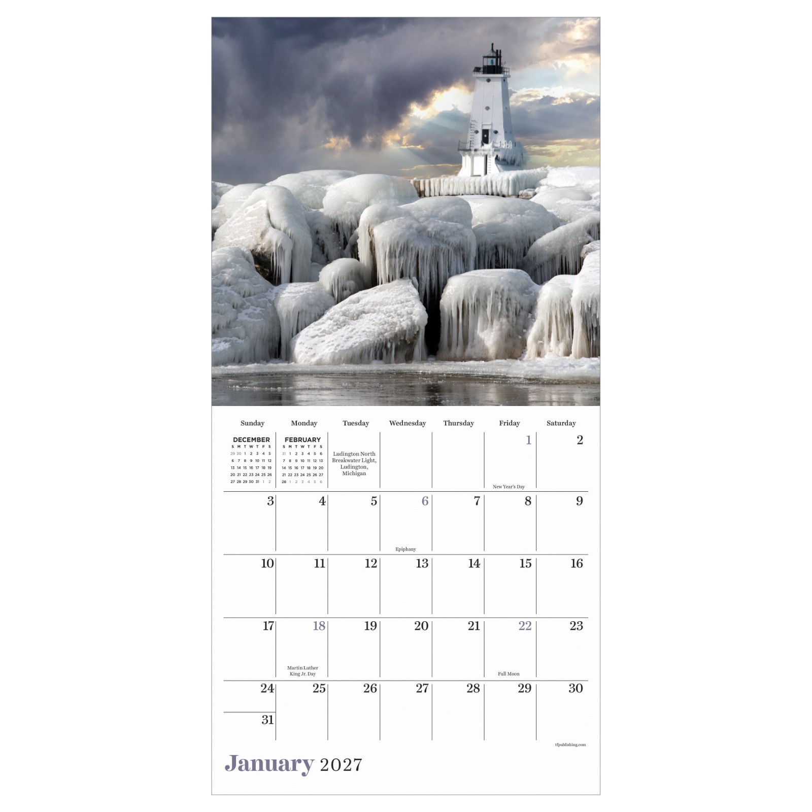 2027 Lighthouses Mini Calendar