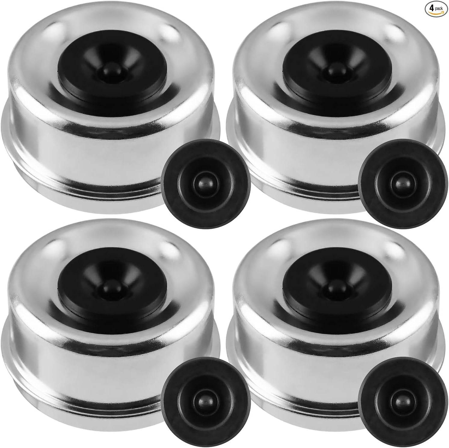 Trailer Bearing Dust Cap 2.72 in Trailer Axle Dust Cap with 8 Rubb Color: 2.72