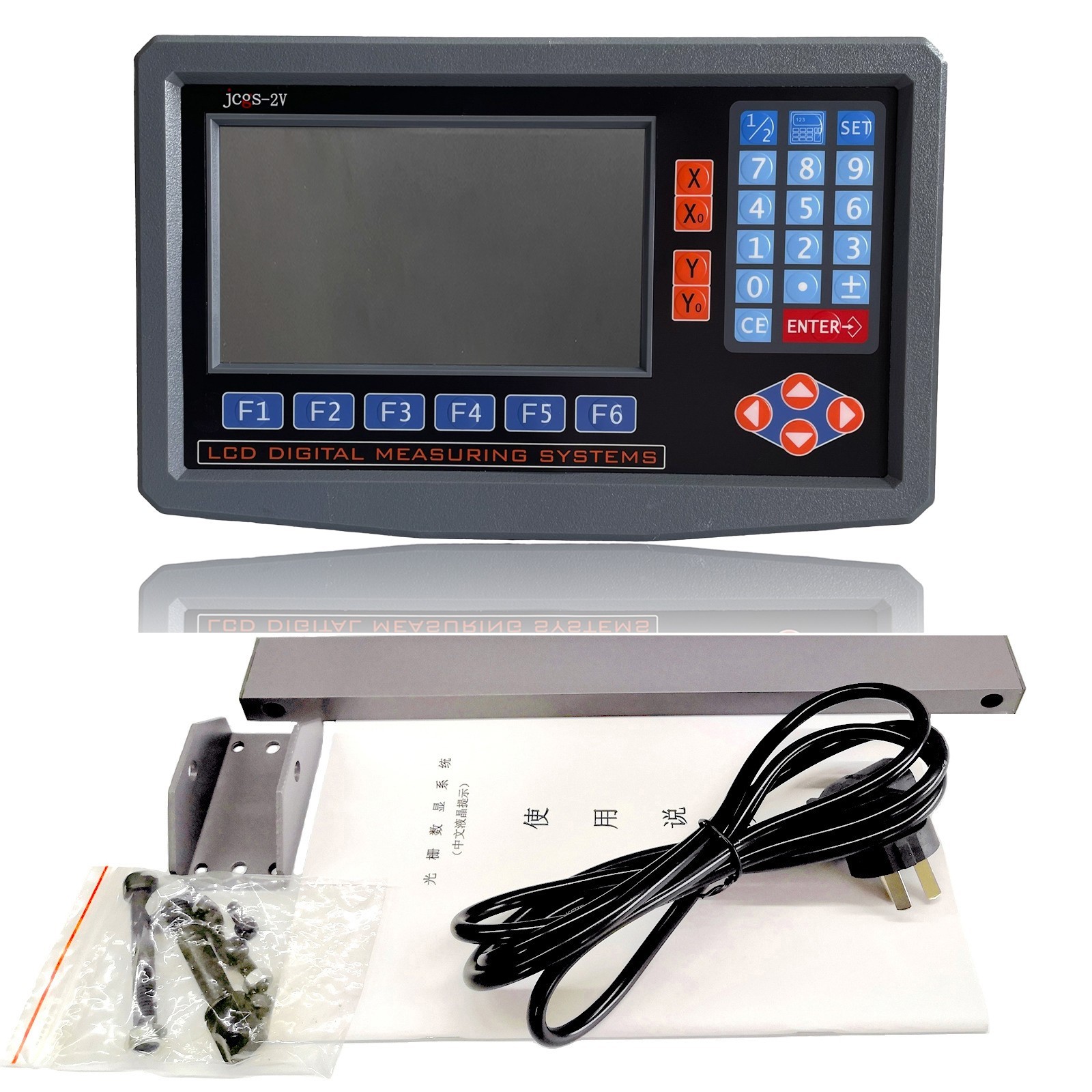 LCD Digital Readout with Precision Linear Scale for Milling Lathe Machine 2 Axis