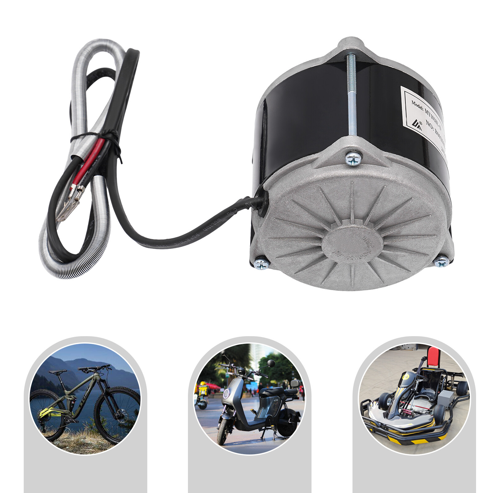 DC 36V 500W Brushed Motor for Electric Bike, Scooter, Small Motorcycle