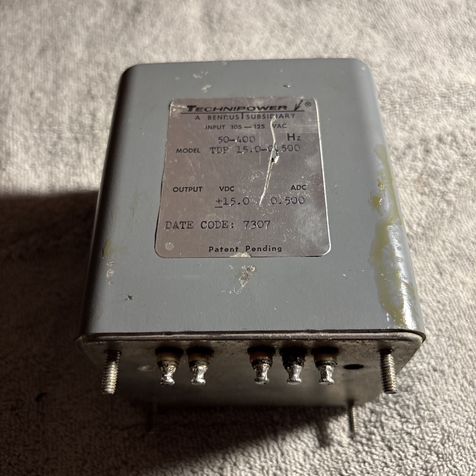 Technipower Power Supply Model TDP 15.0-0 500 VAC 50-400HZ