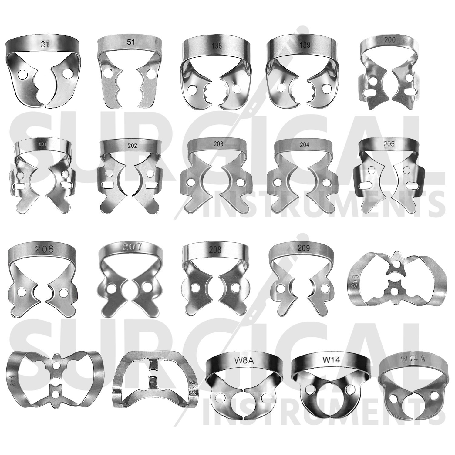 Starter Rubber Dam Kit of 43 Dental Surgical Instruments Stainless German Grade