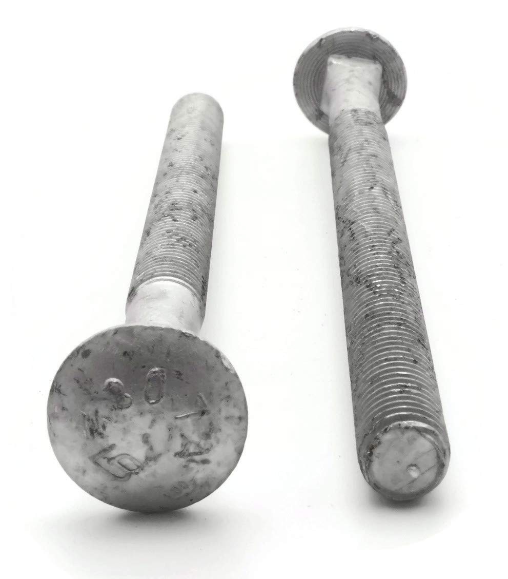 25 Galvanized 1/2″-13 Carriage Bolts With 125 Flat Washers & 125 Nuts