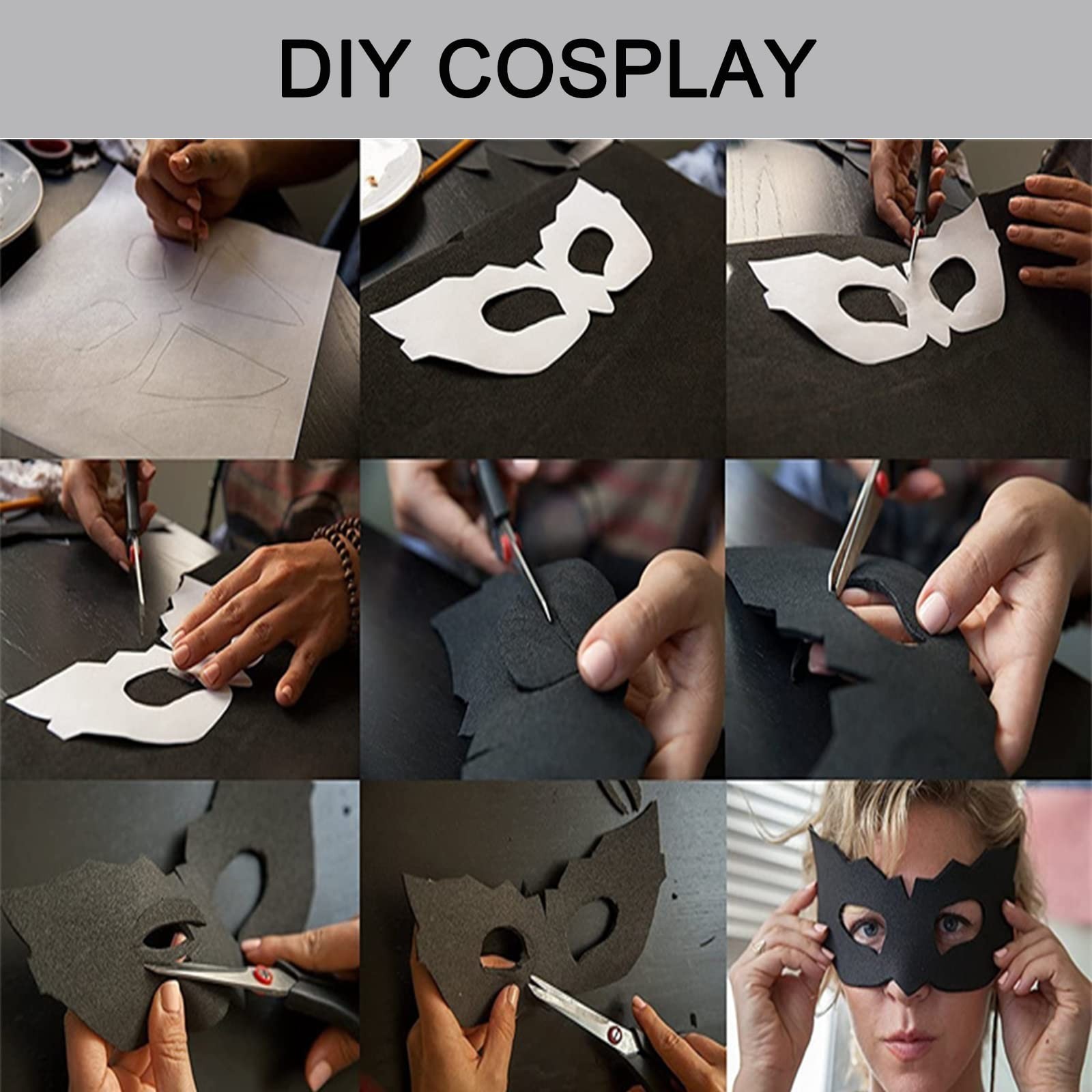 1 Piece 2mm Grey EVA Foam Sheet, 14″ x 39″ Craft Foam Cosplay 80 kg/m³̴