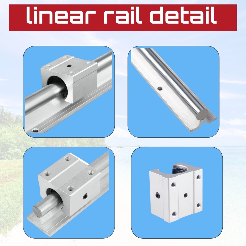 SBR12/16/20/25 Linear Guide Rail L200~2200mm+SBR12/16/20/25UU Bearing Blocks CNC