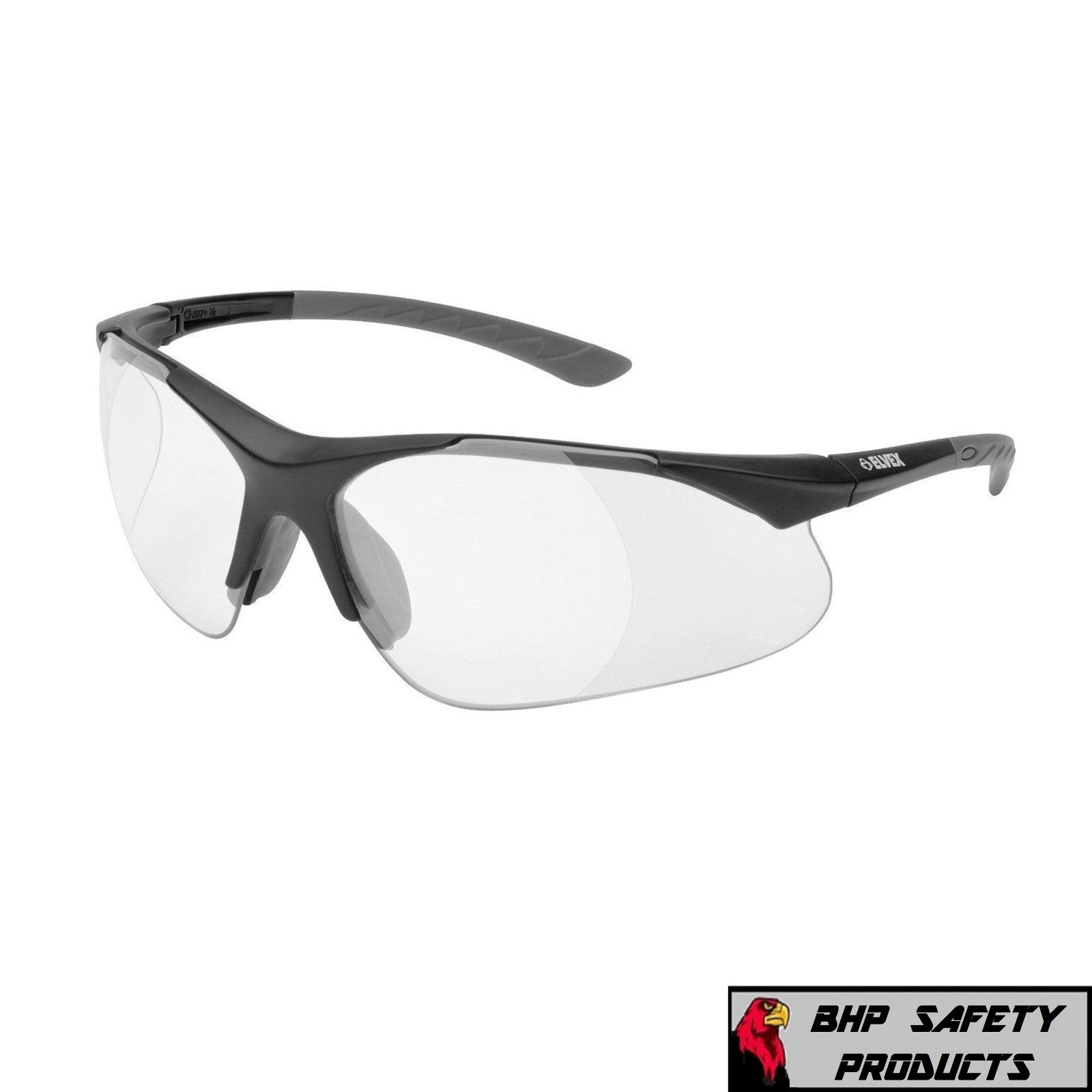 (3 PAIR) ELVEX RX-500C FULL MAGNIFIER READER SAFETY GLASSES 0.5-2.5 STRENGTH