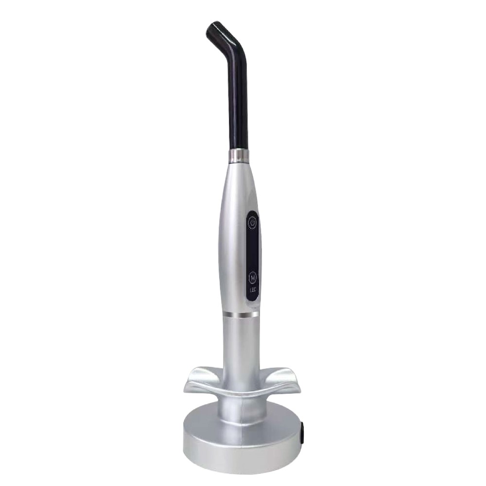 Dental Upgraded Rainbow LED Curing Light 1500-2000mw/cm2 3 Modes Silver US STOCK