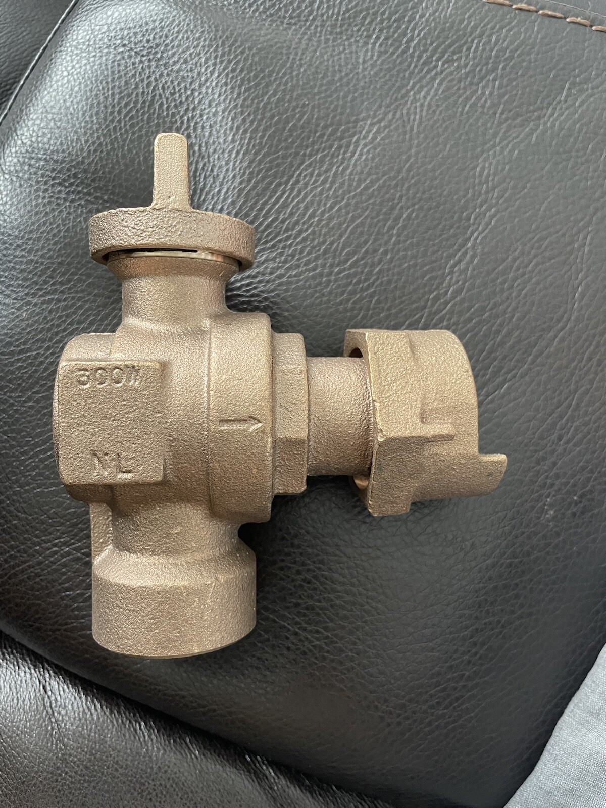 AY McDonald 1” Angle Meter Valve FNPT x Meter Swivel