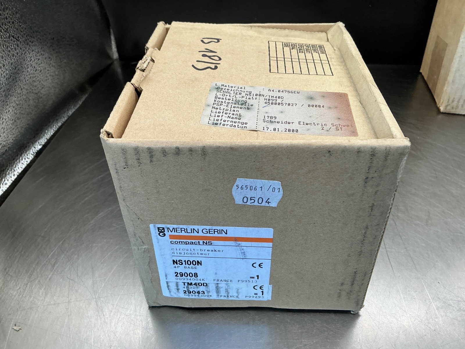 Merlin Gerin NS100N Compact Circuit Breaker 4P Base
