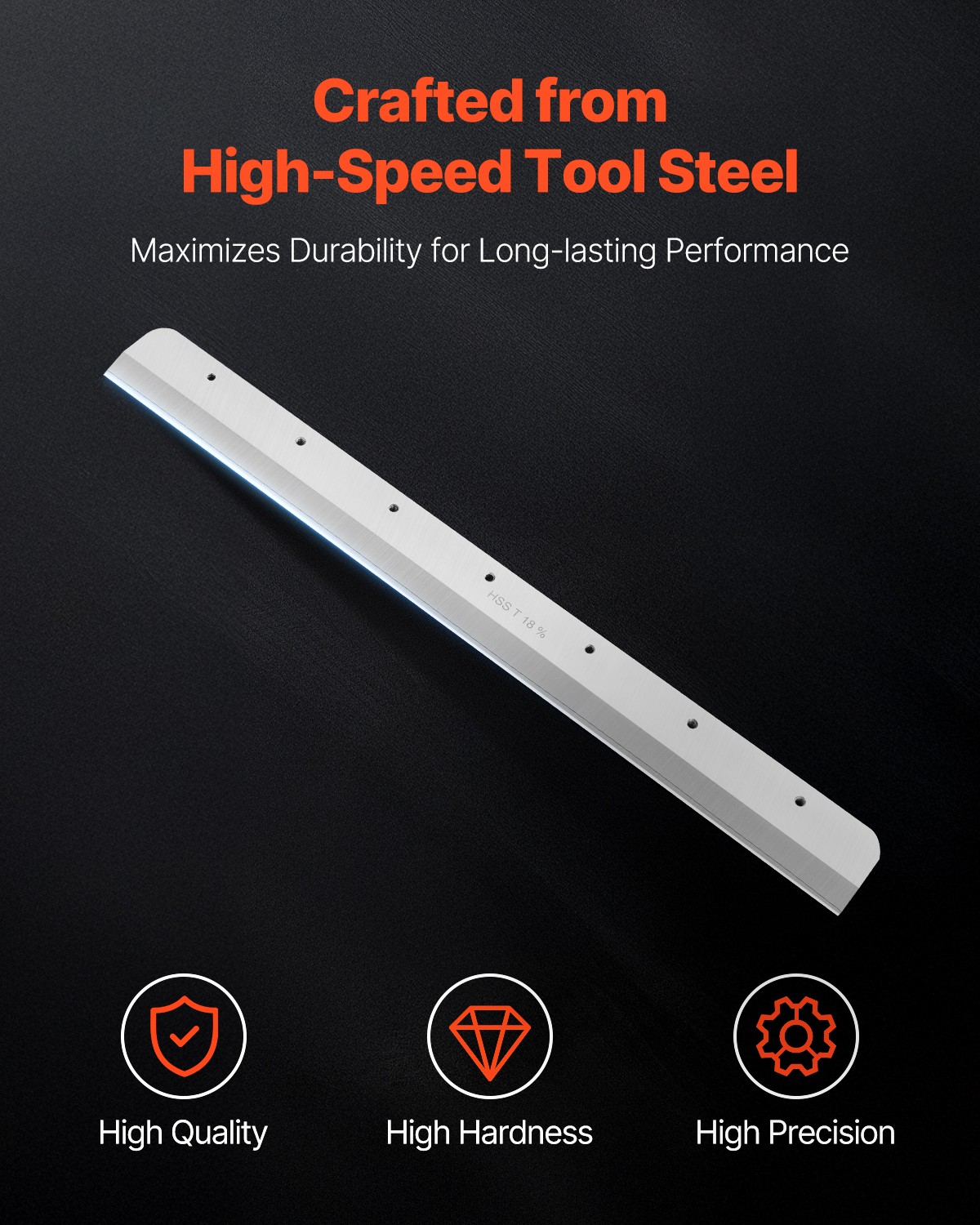 Paper Cutter Blade Heavy Duty Steel Cutting Blade Replacement for E490T